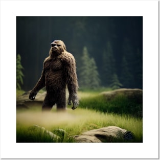 Sasquatch in Nature Posters and Art